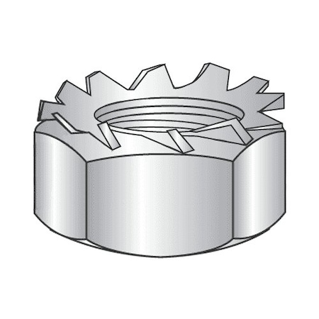 Newport Fasteners Lock Nut, #8-32, 18-8 Stainless Steel, Not Graded, 0.117 in Ht, 5000 PK 399322-BR-5000
